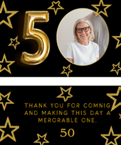 50th Birthday Candy Bar Wrapper
