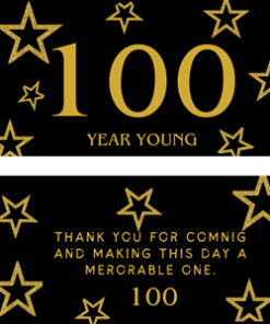 100th Birthday Candy Bar Wrapper