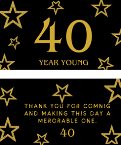 40th Birthday Candy Bar Wrapper