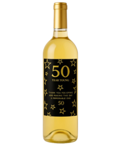 50th Birthday Wine Labels