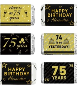 75th Birthday Mini Candy Bar