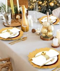 Alternative view of Gold Charger Plates